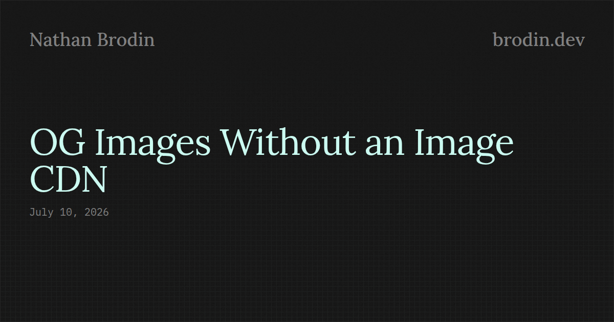 OG Images Without an Image CDN